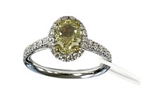 Anello Babila Milano Donna in Oro bianco Diamante Yellow 275004